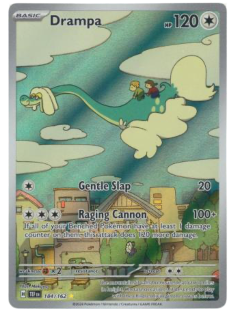 Drampa - 184/162 - Illustration Rare
Scarlet & Violet: Temporal Forces Singles