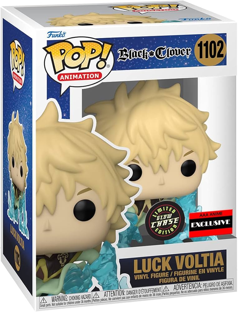 Funko Pop! Animation: Black Clover, Glow Chase Luck Voltia 1102