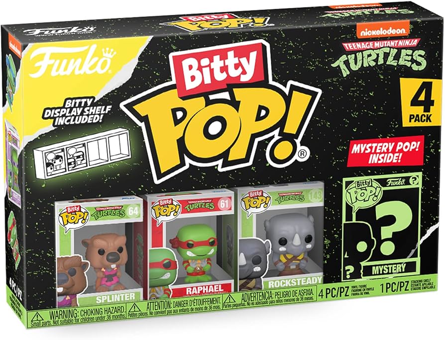 Bitty Pop! Teenage Mutant Ninja Turtles: Splinter, Raphael, Rocksteady