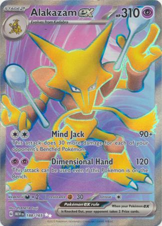 Card: Scarlet & Violet: 151 Singles, Alakazam ex - 188/165 - Full Art Secret Rare