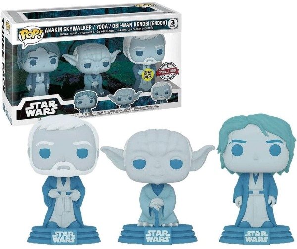 Funko Pop! Star Wars: Anakin Skywalker, Yoda, Obi-wan Kenobi (Endor)