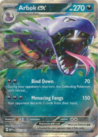 Card: Scarlet & Violet: 151 Singles, Arbok ex - 024/165 - Ultra Rare