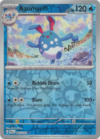 Card: Scarlet & Violet: Paldea Evolved Singles, Azumarill - 045/193 - Uncommon Reverse Holo