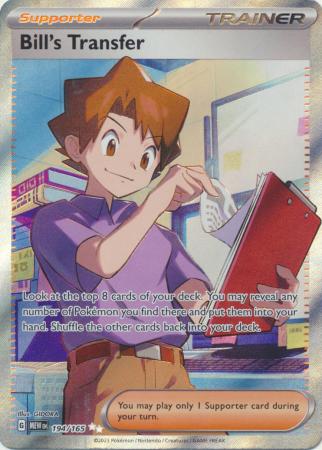 Card: Scarlet & Violet: 151 Singles, Bill's Transfer - 194/165 - Full Art Secret Rare