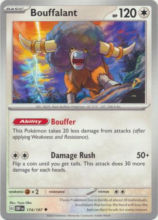 Card: Scarlet & Violet: Obsidian Flames Single, Bouffalant - 174/197 - Uncommon