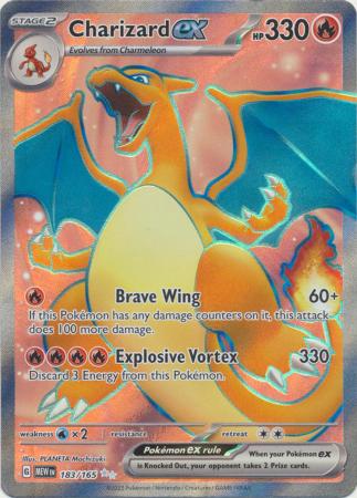 Card: Scarlet & Violet: 151 Singles, Charizard ex - 183/165 - Full Art Secret Rare