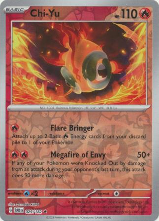 Card: Scarlet & Violet: Paradox Rift Singles, Chi-Yu - 029/182 - Holo Rare Reverse Holo