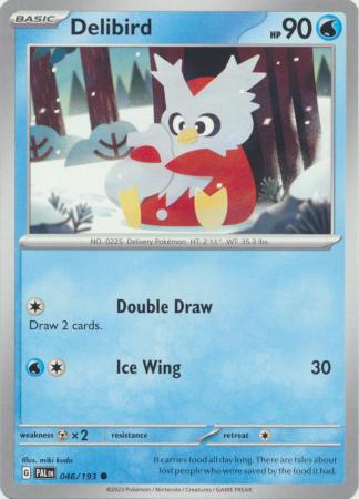 Card: Scarlet & Violet: Paldea Evolved Singles, Delibird - 046/193 - Common