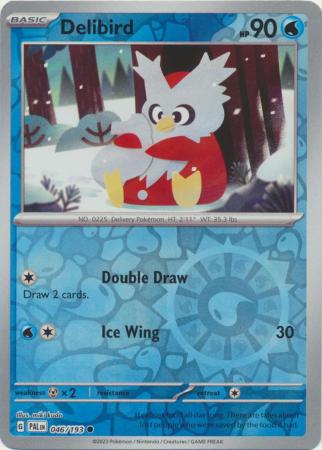 Card: Scarlet & Violet: Paldea Evolved Singles, Delibird - 046/193 - Common Reverse Holo