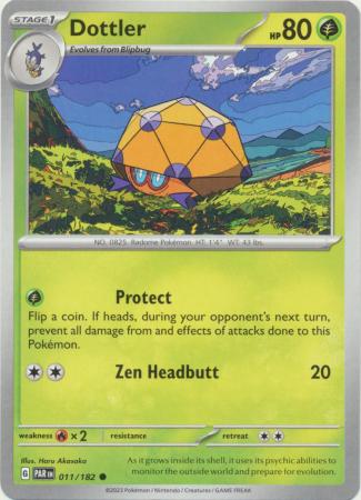 Card: Scarlet & Violet: Paradox Rift Singles, Dottler - 011/182 - Common