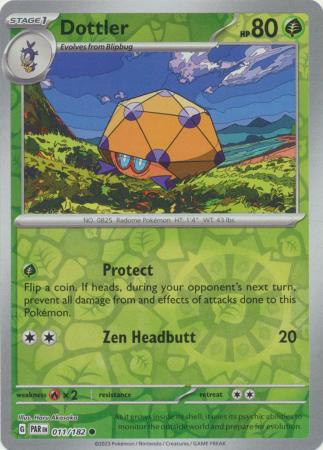 Card: Scarlet & Violet: Paradox Rift Singles, Dottler - 011/182 - Common Reverse Holo