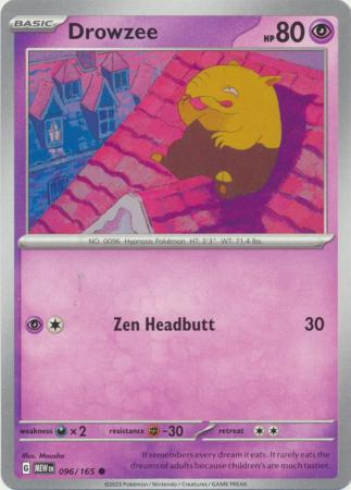 Card: Scarlet & Violet: 151 Singles, Drowzee - 096/165 - Common