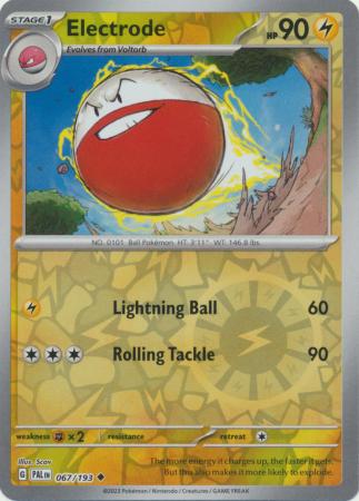 Card: Scarlet & Violet: Paldea Evolved Singles, Electrode - 067/193 - Uncommon Reverse Holo