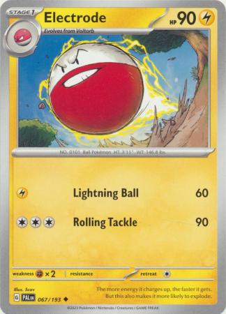 Card: Scarlet & Violet: Paldea Evolved Singles, Electrode - 067/193 - Uncommon