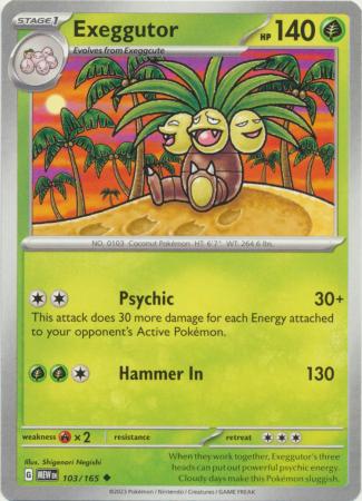 Card: Scarlet & Violet: 151 Singles, Exeggutor - 103/165 - Uncommon