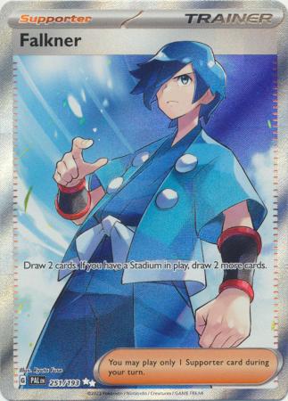Card: Scarlet & Violet: Paldea Evolved Singles, Falkner - 251/193 - Full Art Secret Rare
