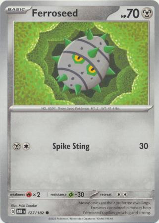 Card: Scarlet & Violet: Paradox Rift Singles, Ferroseed - 127/182 - Common