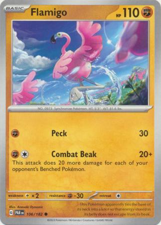 Card: Scarlet & Violet: Paradox Rift Singles, Flamigo - 106/182 - Common