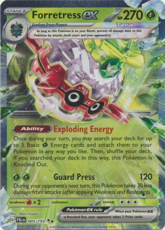 Card: Scarlet & Violet: Paldea Evolved Singles, Forretress ex - 005/193 - Ultra Rare