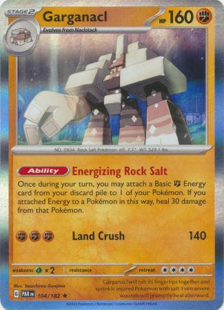 Card: Scarlet & Violet: Paradox Rift Singles, Garganacl - 104/182 - Holo Rare