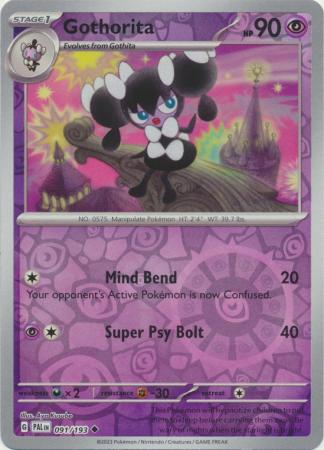 Card: Scarlet & Violet: Paldea Evolved Singles, Gothorita - 091/193 - Common Reverse Holo