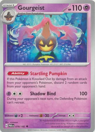 Card: Scarlet & Violet: Paradox Rift Singles, Gourgeist - 078/182 - Uncommon