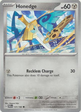 Card: Scarlet & Violet: Paradox Rift Singles, Honedge - 131/182 - Common