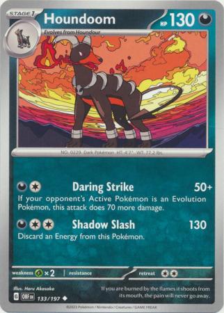 Card: Scarlet & Violet: Obsidian Flames Single, Houndoom - 133/197 - Uncommon