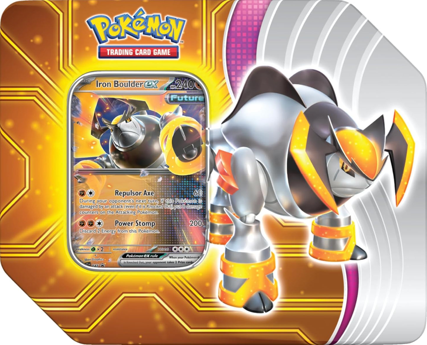 Pokemon Tin Iron Boulder ex Paradox Destinies - EN
