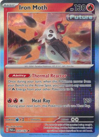 Card: Scarlet & Violet: Paradox Rift Singles, Iron Moth - 028/182 - Holo Rare