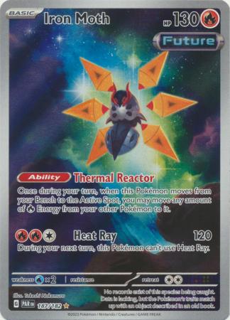 Card: Scarlet & Violet: Paradox Rift Singles, Iron Moth - 187/182 - Illustration Rare