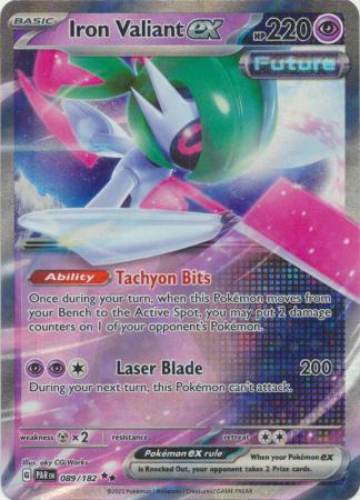 Card: Scarlet & Violet: Paradox Rift Singles, Iron Valiant ex - 089/182 - Ultra Rare