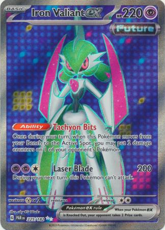Card: Scarlet & Violet: Paradox Rift Singles, Iron Valiant ex - 225/182 - Full Art Secret Rare