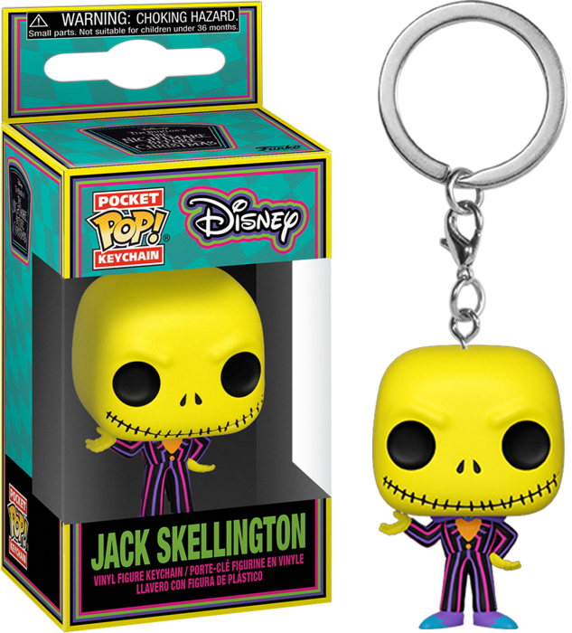 Funko Pocket Pop! Keychain: Disney, Jack Skellington Blacklight