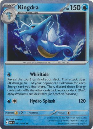 Card: Scarlet & Violet: Paradox Rift Singles, Kingdra - 032/182 - Holo Rare