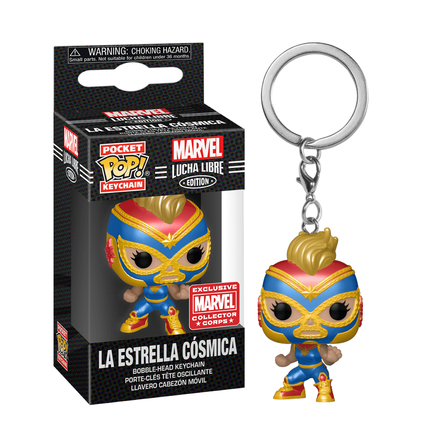 Funko Pocket Pop! Keychain: Lucha Libre, La Estrella Cosmica Metallic