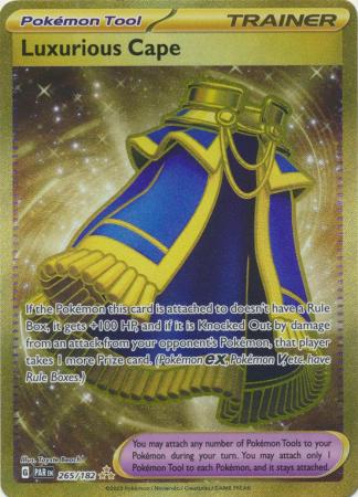 Card: Scarlet & Violet: Paradox Rift Singles, Luxurious Cape - 265/182 - Gold Secret
