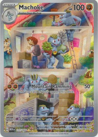 Card: Scarlet & Violet: 151 Singles, Machoke - 177/165 - Illustration Rare