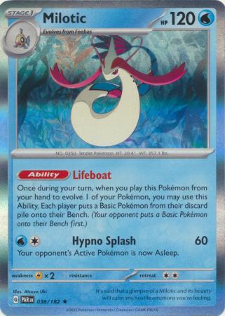 Card: Scarlet & Violet: Paradox Rift Singles, Milotic - 036/182 - Holo Rare