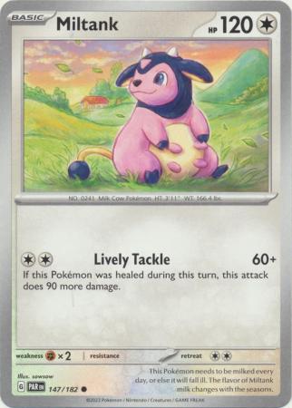Card: Scarlet & Violet: Paradox Rift Singles, Miltank - 147/182 - Common