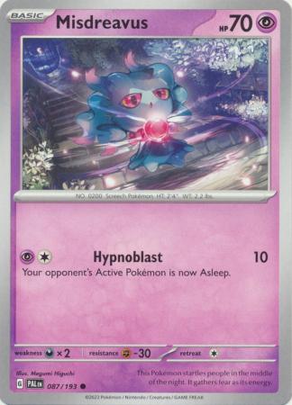Card: Scarlet & Violet: Paldea Evolved Singles, Misdreavus - 087/193 - Common