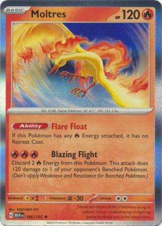 Card: Scarlet & Violet: 151 Singles, Moltres - 146/165 - Holo Rare