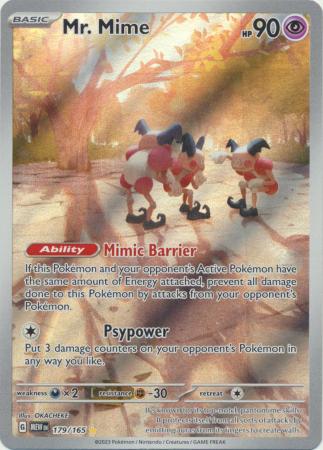 Card: Scarlet & Violet: 151 Singles, Mr. Mime - 179/165 - Illustration Rare