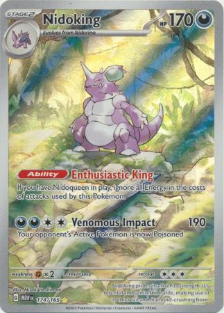 Card: Scarlet & Violet: 151 Singles, Nidoking - 174/165 - Illustration Rare