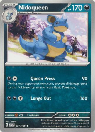 Card: Scarlet & Violet: 151 Singles, Nidoqueen - 031/165 - Uncommon
