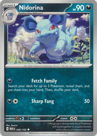 Card: Scarlet & Violet: 151 Singles, Nidorina - 030/165 - Uncommon