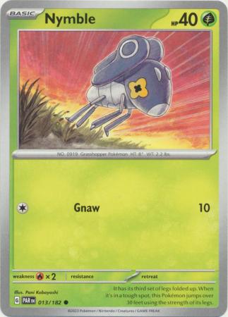 Card: Scarlet & Violet: Paradox Rift Singles, Nymble - 013/182 - Common