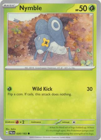 Card: Scarlet & Violet: Paldea Evolved Singles, Nymble - 020/193 - Common