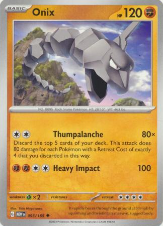 Card: Scarlet & Violet: 151 Singles, Onix - 095/165 - Uncommon