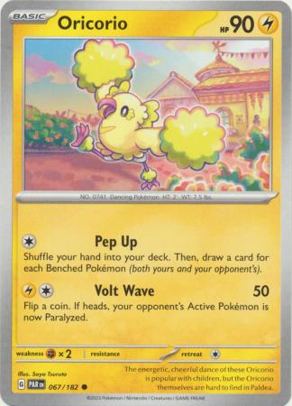 Card: Scarlet & Violet: Paradox Rift Singles, Oricorio - 067/182 - Common